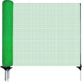 Temporary Fence with Posts,4'x50' Safety Barrier for Dog Snow Plastic Mesh Fencing with Fiberglass Stake Windbreak Rope,Movable Fencing Roll for Garden Backyard Outdoor Animal Protect