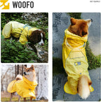 Slip-On Dog Rain Poncho, Quick & Easy to Wear Dog Raincoat, Unrestricted, Super Lightweight, and Waterproof Rain Jacket for All Breeds, Adjustable and Reflective (Yellow, XS)