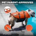 Outward Hound Granby Splash Orange Dog Life Jacket, XL