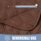 Smiry Waterproof Reversible Pet Couch Covers for Dogs | Pet Friendly, Soft Fabric, Washable Sofa Furniture Protector for Dogs Cat Kids, Checkered (68"x82", Brown/Brown)