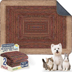 Washable Pee Pads for Dogs, Reusable Puppy Potty Training Pads, Ultra-Absorbent Thick Waterproof Leak-Proof Non-Slip Pads & Mat for Crate, Playpen, Floor, Whelping & Housebreaking , 2 Pack 36"x48"