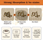 Pet Feeding Mat for Floors Waterproof Dog Mat for Food and Water Absorbent Quick Dry Non Slip mat for Cat Bowls