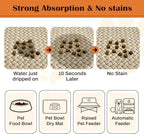 Pet Feeding Mat for Floors Waterproof Dog Mat for Food and Water Absorbent Quick Dry Non Slip mat for Cat Bowls
