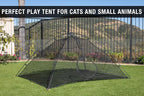 Cat Tent, Large Portable Playhouse for Outdoors and Indoors | Enclosure for felines, kittens and small animals, use outside or inside, a happy habitat that keeps pets contained safely