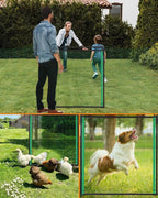 Temporary Fence Gate,3' Height,Garden Fence Mesh Door, Free Open and Close Boundary for Garden Backyard Outdoor Animal Protect, Non Electric Safe for Children and Dog