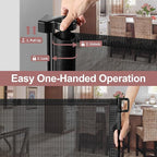 85" Wide Retractable Baby Gate for Stairs, Long Dog Gate, Indoor/Outdoor | Retractable Gate for Deck/Doorway, Easy One-Hand Operation Safety Lock, Scratch-Resistant Mesh Baby Gate, Easy Install, Black