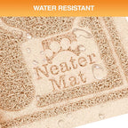 Neater Pets Neater Mat Cat Litter Mat, Thick & Durable Cat Mat for Litter Box, Trapper Pad Catches Mess to Protect Indoor Floors, Soft on Kitty Paws, Anti-Skid Grip Backing, Easy to Clean, Beige