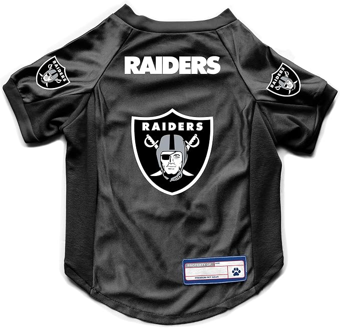 Littlearth NFL Las Vegas Raiders Stretch Pet Jersey, Team Color, X-Small