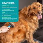 Maxpower Planet Dog Brush for Shedding, Dematting Grooming Tool, Large | Deshedding Undercoat Rake, Dual-Sided 9/17 Teeth, For Cats, Extra Wide, Non-Slip Handle, Gift for Pet Lovers