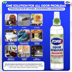 ZORBX Unscented Odor Eliminator 7.5 Oz 2-Pack, Daily Use, Hospital-Grade | Permanent Odor Remover for Pet & Human Urine, Smoke & Strong Odors, Carpet, Upholstery, Mattress, Bathroom, Basement & More
