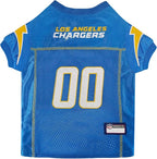 Pets First NFL Los Angeles Chargers Dog Jersey, Size Medium, Football Shirt Costume for Pet, Dog Sports T-Shirt, NFL Team Clothing for Cats, Licensed Pet Apparel Available in 7 Sizes and 32 Teams