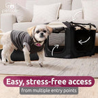 Cat & Dog Pet Carrier, Soft-Sided, Large 24"x16"x16", Fits Large Cat, 2 Cats, or Medium Dog Comfortably, Great for Travel & Vet Visits, Privacy Windows, Removable Bed, Locking Zippers, Foldable