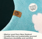 MEOWFIA Cat Cave – Premium Felt Cat Bed Enclosure for Indoor Cats, Handmade Merino Wool (Cloud Nap Blue, Medium)