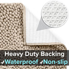 CatGuru Cat Litter Mat, Medium, Extra Large, XXL, Super Absorbent and Waterproof Litter Box Mat for Cats, Non Slip Trapping Mats, Machine Washable Kitty Trapping Pad, Cat Stuff (XL, Sand/Heavy-Duty)