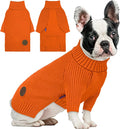 cyeollo Dog Sweater Long Sleeve Knitted Turtleneck Pullover Warm Clothes | Ultra Soft Warm Knit, Full Coverage, 4-Way Stretch for Easy Movement, Easy On & Off, Winter Daily Wear for Small Dogs