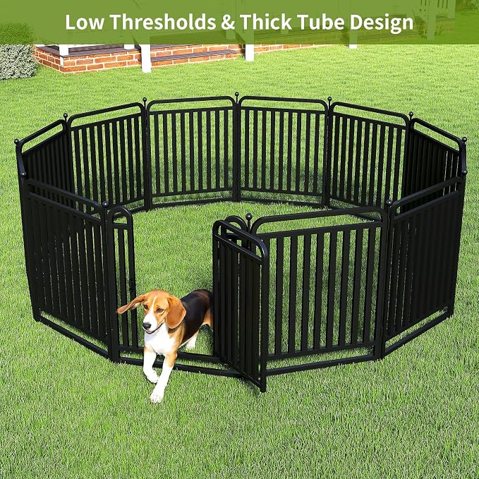 Dog Playpens, Upgraded Heavy Duty Tube Puppy Play Pen for Indoors,Dog playpen Outdoor for Small Medium Dogs, Portable Dog Pen, 32" H 8 Panels