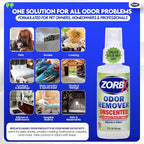 ZORBX Unscented Odor Eliminator for Strong Odor 2 Fl Oz, Pack of 1 - Used in Hospitals & Healthcare Facilities - Advanced Formula, Fast-Acting Odor Remover Spray for Dog, Cat, House & Carpet | Permanent Odor Remover for Pet & Human Urine, Smoke & Stron...