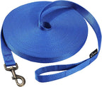 HIKISS Long Dog Leash Obedience Recall Training Agility Lead with Thickening Material for Large Dog - 15ft 20ft 30ft 50ft 100ft Training Leash(Blue 20ft)