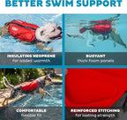 Outward Hound Dawson Swim Red Dog Life Jacket, Medium