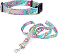 Lucky Love Dog - Adjustable Dog Collar and Leash Set with Easy Click Buckle for Large Ones, Durable, & Comfortable Collar for Male & Female Dogs, Puppies & Adult Dogs - Caroline, XL