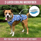 Dog Cooling Vest, 2-Layer Microfiber Cooling Jacket, Blue, XS | Longer cooling duration, balanced comfort, UV protection, soft double-layer microfiber fabric, sizes to suit most dogs