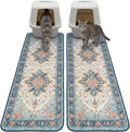 Hompet Cat Litter Mat 2 Pack, 20x60 Large Machine Washable Trapping Mats for Cats, Super Absorbent & Urine-Proof Cat Litter Box Mat for Floor, Waterproof & Non Slip Kitty Litter Rug