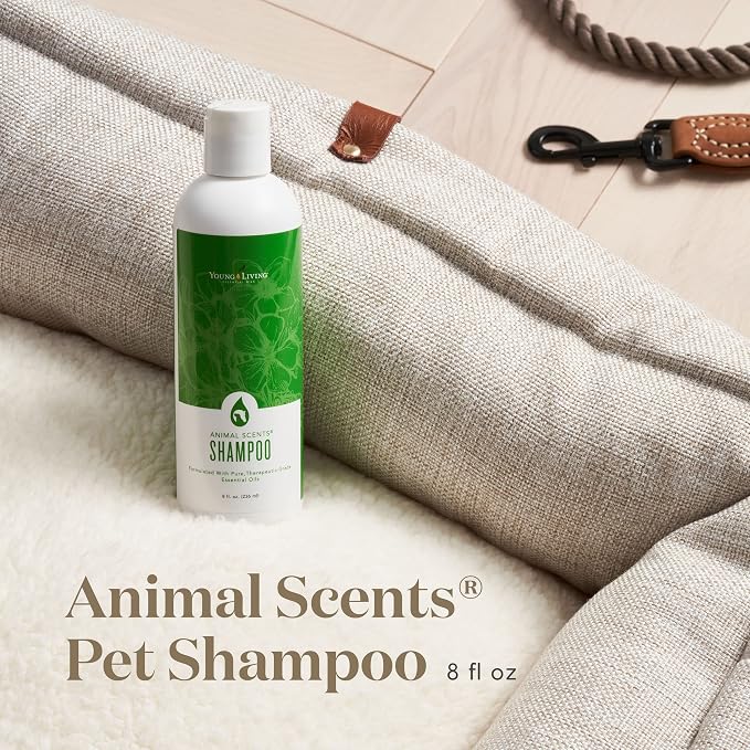 Young Living Animal Scents Shampoo | 8 oz | Botanical Pet Shampoo with Lavender, Peppermint & Tea Tree Essential Oils | Gentle Cleansing Shampoo for Dogs & Animals | Plant-Based Grooming Care