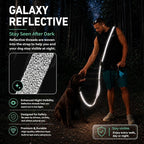 Hands Free Dog Leash,Galaxy Reflective, Crossbody Dog Leash, Green | Galaxy Reflective • Outdoor Ready • Emergency Control Handle • Multi-Way Wear