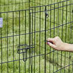 MidWest Homes for Pets 48-Inch Exercise Pen, for Indoor and Outdoor Use, 16 Sq Feet of Play, Single Door Folding Dog Pen, with Large Door Opening & Secure Latch, Easy to Set Up, Foldable Dog Playpen