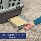 Midwest Homes for Pets Skudo 24” Plastic Cat Carrier with Integrated Litter pan
