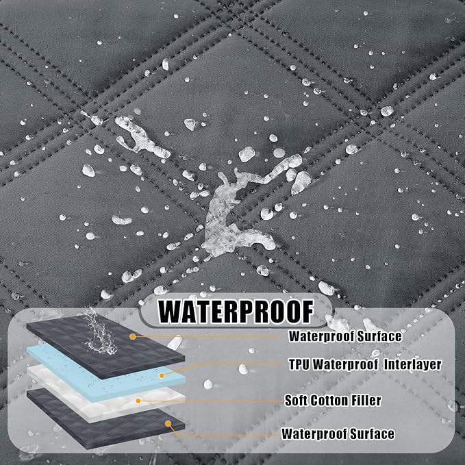 Smiry Waterproof Dog Bed Cover, Reversible Pet Blanket for Sofa Couch | Soft Washable Dog Blanket, Leakproof Couch Cover for Dogs Cats & Furniture Protection, 30x70, Dark Grey/Dark Grey