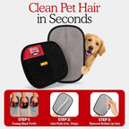 Da Vinci Pet Hair Removal Gloves, Reusable Electrostatic Mitt | Remover for furniture, clothing, bedding, car seats and carpets, grooming mitt for dogs and cats, machine washable