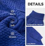 cyeollo Dog Sweater Long Sleeve Knitted Turtleneck Pullover Warm Clothes | Ultra Soft Warm Knit, Full Coverage, 4-Way Stretch for Easy Movement, Easy On & Off, Winter Daily Wear for Small Dogs