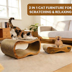 Cat Scratcher, 2 in 1 Cardboard Cat Scratchers for Indoor Cats Scratch Pad | Pet Cat Supplies for Scraching & Napping & Hiding, as Scratching Post Couch Lounger Bed Furniture Protector, XLarge 34.2 Inch