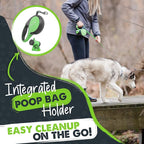 Mighty Paw Retractable Dog Leash with Poop Bag Holder, 16 Ft | Quick-Lock Braking, Tangle-Free Swivel Clip, Reflective Nylon Tape, Stainless Steel Coil, Fits Small to Large Pets