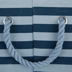 Bone Dry Pet Storage Collection Striped Paw Patch Bin, Dark Navy, Small Round