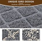 Cat Litter Box Mat,24 x 35 In,Trapping Mat Premium Durable PVC Pad,Black | Easy to Clean，Non-Slip，Urine Waterproof