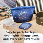 Stasher Reusable Silicone Dog Food Container and Travel Treat Bag, 4-Cup | Food Safe Silicone, Airtight Seal, Leak-Free, Freezer, Dishwasher, Dog Travel Accessories, Food Travel Container, Dog Treats