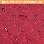 Mancro Dog Car Seat Cover, Waterproof Back Seat Pet Cover for Dogs, Red | 600D Heavy Duty, Scratch-Resistant Back Seat Pet Cover for Dogs with PVE Nonslip Underside, Fits for Sedan, Trucks and SUVs