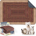 Washable Pee Pads for Dogs, Reusable Puppy Potty Training Pads, Ultra-Absorbent Thick Waterproof Leak-Proof Non-Slip Pads & Mat for Crate, Playpen, Floor, Whelping & Housebreaking , 2 Pack 48"x72"