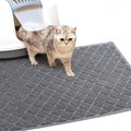 Cat Litter Box Mat,24 x 35 In,Trapping Mat Premium Durable PVC Pad,Grey | Easy to Clean，Non-Slip，Urine Waterproof