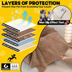 Loiion Cat Scratch Proof Furniture Protector Waterproof Sofa Cover 150"x71" | Pet-Friendly Couch Protector, Anti-Scratch & Anti-Slip Sofa Cover For Cats Dogs Kids, Machine Washable