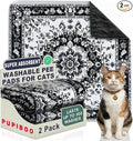 PUPIBOO Washable Pee Pads for Cats & Dogs - Super Absorbent Reusable Cat Litter Mat & Puppy Training Pads - 100% Waterproof, Leak-Proof & Non-Slip Whelping Pads for Pet Housebreaking