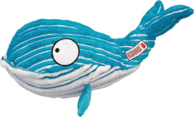 KONG - CuteSeas Whale - Corduroy Plush Dog Toy - For Large Dogs