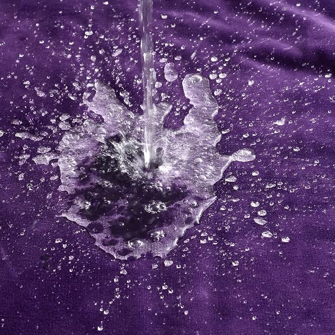 Soft Waterproof Blanket for Bed Couch Sofa, Dark Purple, 30x40inches | Liquid Pee Proof Pet Blanket for Dog Puppy Cat, Reversible Sherpa Fleece Blanket for Couch Cover, Furniture Protector