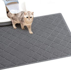 Cat Litter Box Mat,47 x 35 In,Trapping Mat Premium Durable PVC Pad,Grey | Easy to Clean，Non-Slip，Urine Waterproof
