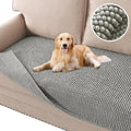 H.VERSAILTEX Plush Chenille Dog Bed Cover Thick Soft Sofa Cover for 3 Cushion Couch Anti Slip Couch Cover Furniture Protector for Dog, Pet, Cat (35" x 74", Dove)
