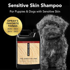 Pride and Groom The Sensitive One | Dog Grooming Shampoo for Puppies and Dogs with Itchy, Dry Skin| Tearless All Natural Body Wash with Essential Oils to Soothe Skin and Reduce Dandruff – 128oz