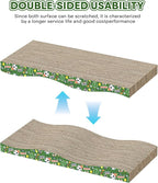 2 Pack Cat Scratching Board World Cup Design, Corrugate Cat Scratcher for Indoor Cats with Catnip, Cat Scratch Pad with Premium Scratch Textures Design, Double-Sided Usability