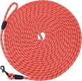 Long Dog Leash for Training 30Ft-Reflective Nylon Rope with Swivel Hook-Recall Agility Lead for Large Small Medium Dogs Outside Walking Hiking-Orange